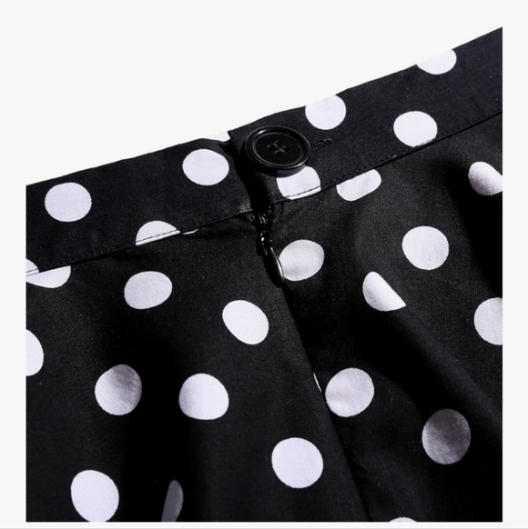 Polka Dot Flare Skirt - Black and White NWT - Picture 4 of 14